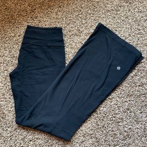 Lululemon workout pants, black, reversible, size 4